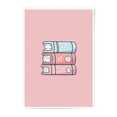 Stack of Books Photographic Prints, Kawaii Prints, Cute Books Prints, Study Room Decor, Wall Art, Aesthetic Room Decor, Book Lover Gift - Tawshia